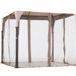 Gazebo Parts Direct Khaki Replacement Mosquito Netting For Bardine Gazebo (9X9 Ft) L-GZ375PST Sold At Rona/Target