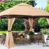 Gazebo Parts Direct Allen & Roth Inspired 10x12 Patio Garden Gazebo With Mosquito Netting + Double Soft-top