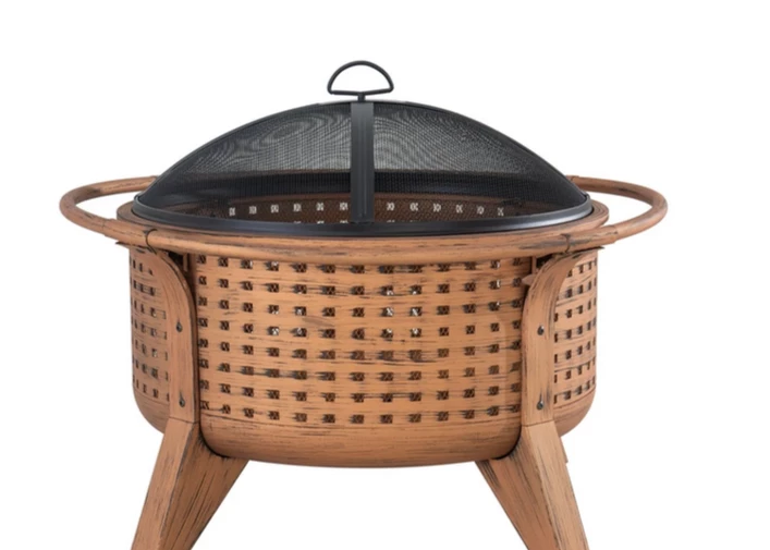 Gazebo Parts Direct Catalog 30 In. Woven Round Wood Burning Firepit With Tool