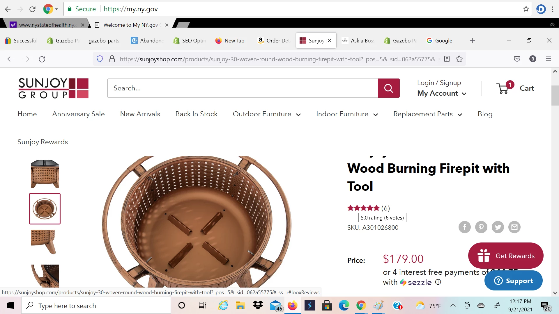 Gazebo Parts Direct Catalog 30 In. Woven Round Wood Burning Firepit With Tool