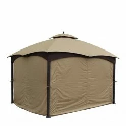 LOWES Asheville 10 X12 Full Set Gazebo Curtains 4 Sides With Zippers