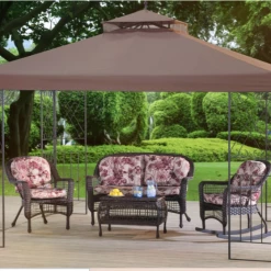 Gazebo Parts Direct Sunjoy Khaki+Dark Brown+Capulet Olive Replacement Canopy For Classic Scroll Gazebo (10X12 Ft) L-GZ288PST-4D Sold At Walmart CA Catalog
