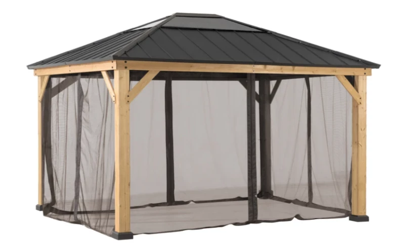 Gazebo Parts Direct Sunjoy Universal Mosquito Netting For 11 Ft. ×13 Ft. Wood-Framed Gazebos