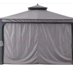 Gazebo Parts Direct Catalog Shadow Creek Gray Replacement Curtain Set (10X12 Ft) L-GZ1140PST-G