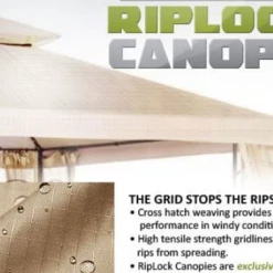 Gazebo Parts Direct Catalog Grand Casual Replacement Canopy Top Cover And Netting G-GZ073PAL- Rip Lock 350