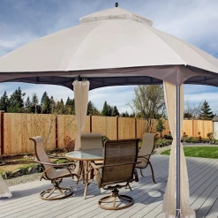 Gazebo Parts Direct Catalog 10x12 Outdoor Gazebo For Patios Canopy For Shade And Rain With Mosquito Netting, Waterproof Soft Top Metal Frame Gazebo