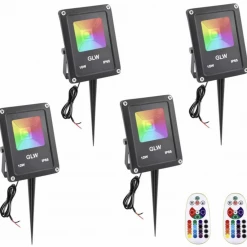 Gazebo Parts Direct GLW GPD Landscape Lights 10W Color Changing Flood Light With Remote Control IP65 Waterproof 16 Colors Changing 4 Mode 12V Outdoor Spotlight And More [4 Pack] Catalog