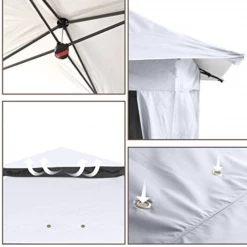 Gazebo Parts Direct 13'x13' Gazebo Tent Outdoor Pop Up Gazebo Canopy Shelter With Mosquito Netting (White)