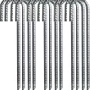 Gazebo Parts Direct 12 Pack Rebar Stakes, 12 Inch J Hook Heavy Duty Galvanized Ground Anchors For Secure Tent