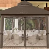 Gazebo Parts Direct 13'x13' Gazebo Tent Outdoor Pop Up Gazebo Canopy Shelter With Mosquito Netting (Brown) Catalog
