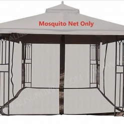 Gazebo Parts Direct Universal 12' X 12' Gazebo Mosquito Netting (Brown)