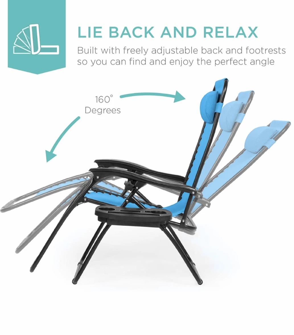Gazebo Parts Direct Copy Of Set Of Two Adjustable Zero Gravity Lounge Chair Recliners For Patio, Pool W/Cup Holders - Catalog