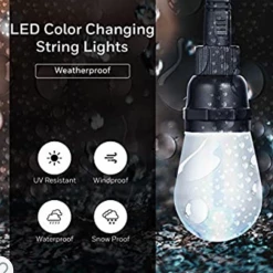 Gazebo Parts Direct Catalog Waterproof LED 24ft Indoor Outdoor Commercial Grade Patio Lights Create Cafe Ambience In Your Home