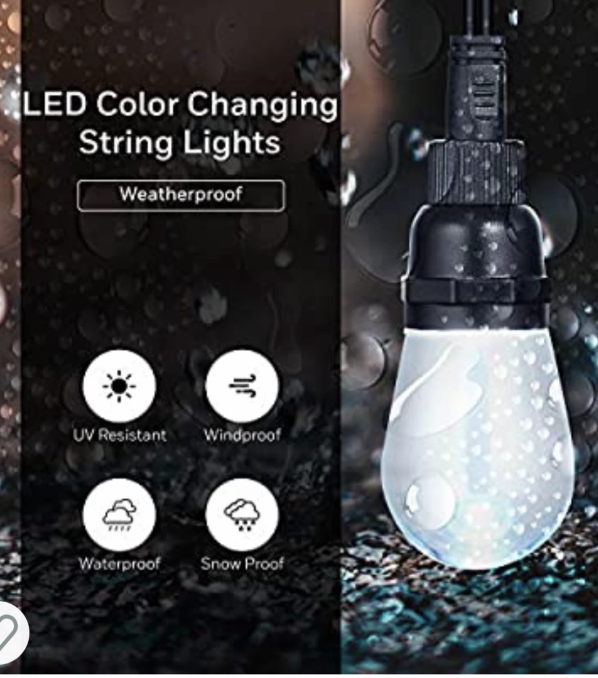 Gazebo Parts Direct Catalog Waterproof LED 24ft Indoor Outdoor Commercial Grade Patio Lights Create Cafe Ambience In Your Home