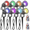 Gazebo Parts Direct Catalog Landscape Lighting 6W RGB Remote Control LED Landscape Lights 12V Waterproof Color-Changing Decorative Lights For Indoors Outdoors(8 Pack)