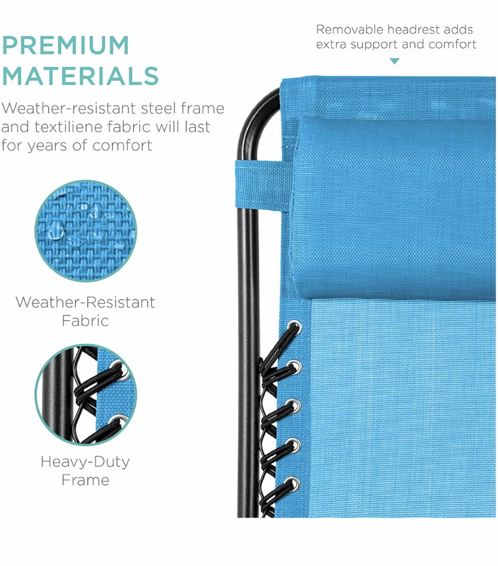 Gazebo Parts Direct Copy Of Set Of Two Adjustable Zero Gravity Lounge Chair Recliners For Patio, Pool W/Cup Holders - Catalog