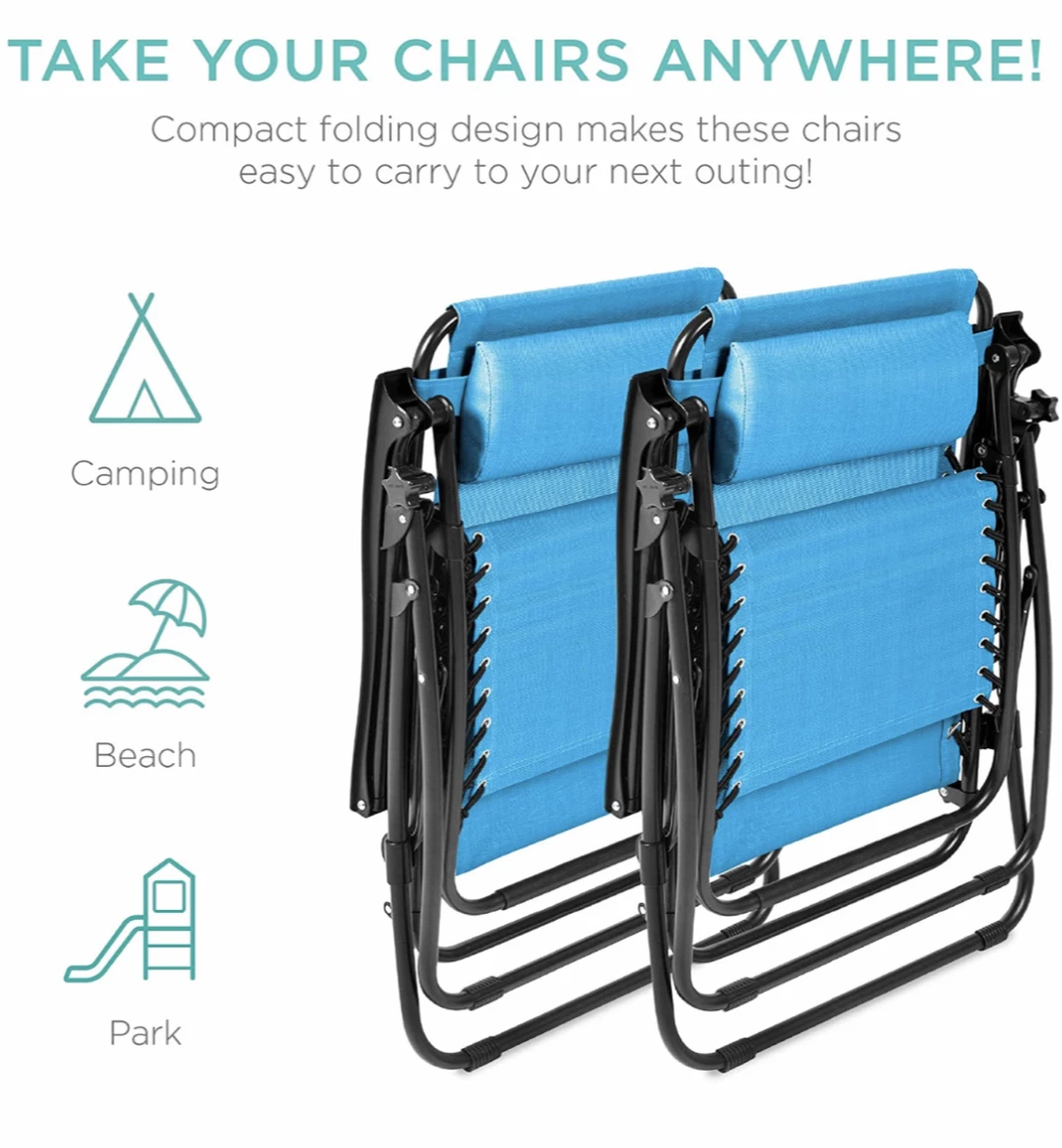 Gazebo Parts Direct Copy Of Set Of Two Adjustable Zero Gravity Lounge Chair Recliners For Patio, Pool W/Cup Holders - Catalog