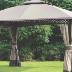 Gazebo Parts Direct Oakmont Gazebo Replacement Curtains 10x12 Sold At Big Lots REPLACEMENT ONLY: It Is Made For Oakmont 10X12 FT GAZEBO Sold In BigLots Catalog