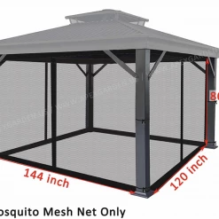 Gazebo Parts Direct Universal 10 X 12 Gazebo Mosquito Netting Screen Black Catalog
