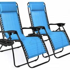 Gazebo Parts Direct Copy Of Set Of Two Adjustable Zero Gravity Lounge Chair Recliners For Patio, Pool W/Cup Holders - Catalog