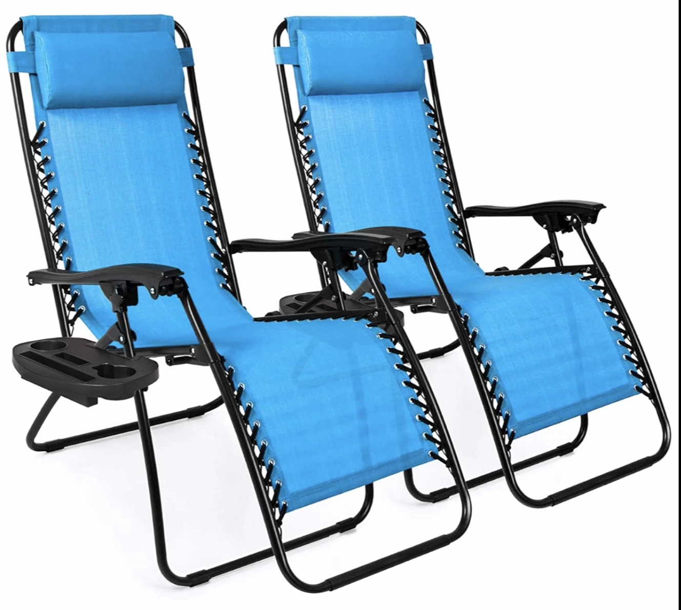 Gazebo Parts Direct Copy Of Set Of Two Adjustable Zero Gravity Lounge Chair Recliners For Patio, Pool W/Cup Holders - Catalog