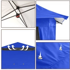 Gazebo Parts Direct Catalog 13'x13' Gazebo Tent Outdoor Pop Up Gazebo Canopy Shelter With Mosquito Netting (Blue)