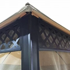 Gazebo Parts Direct Catalog Windsor Original Replacement L-GZ717PST-C 10x12 Canopy For Windsor Sold At Big Lots Beige