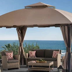 Gazebo Parts Direct Replacement Canopy For South Hampton Gazebo (11x13 FT) L-GZ659PST-WV Sold At Big Lots, Brown Catalog