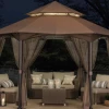 Gazebo Parts Direct Sunjoy Khaki Replacement Canopy For South Bay Hexagon Gazebo (14X14 Ft) L-GZ793PST-A Sold At BigLots Catalog