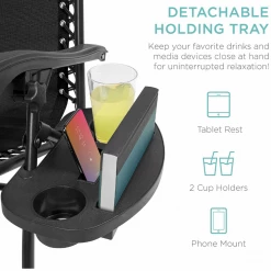 Gazebo Parts Direct Catalog Set Of Two Adjustable Zero Gravity Lounge Chair Recliners For Patio, Pool W/Cup Holders -