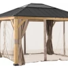Gazebo Parts Direct Sunjoy Universal Curtains And Mosquito Netting For 13 Ft. × 15 Ft. Wood-Framed Gazebos