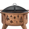 FIREPLACE Catalog 30 In. Tree Motif Round Wood Burning Firepit