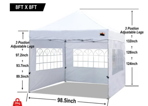 Gazebo Parts Direct Winter Gazebo With Sidewalls And Church Window 8x 8 Commercial Use